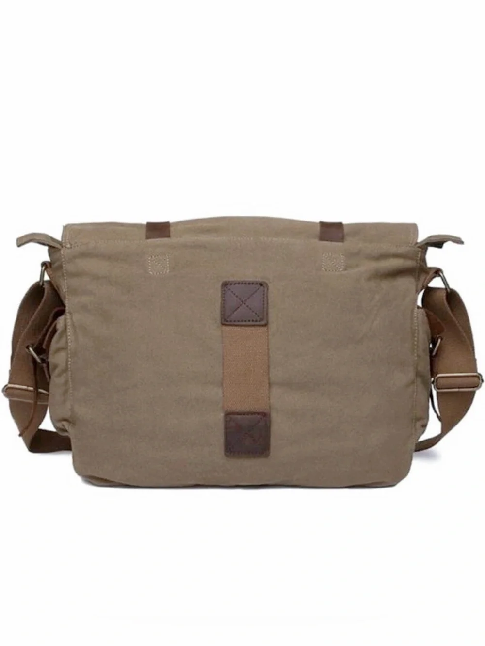 NEW Sechunk Vintage Military Leather Canvas Laptop Bag Messenger Bags Large